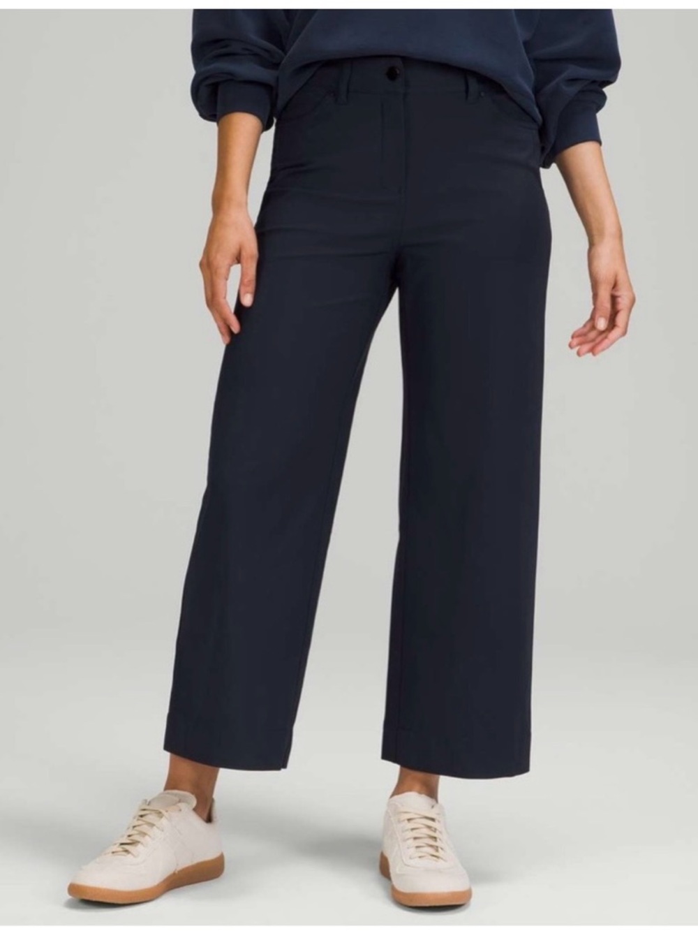Lululemon Wide Leg Cropped Pants in Offf White